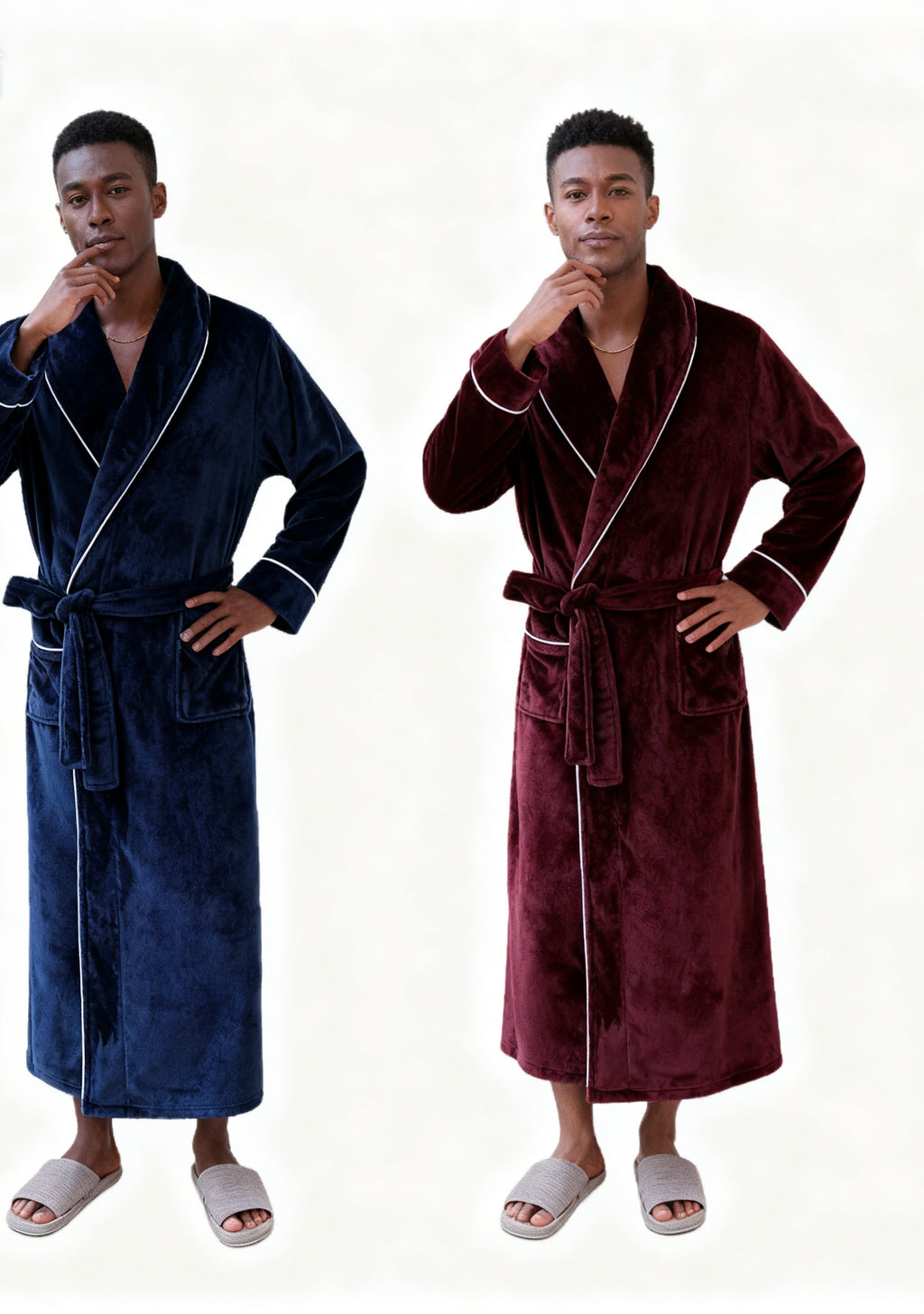 Double-Fleece Lounge Gown
