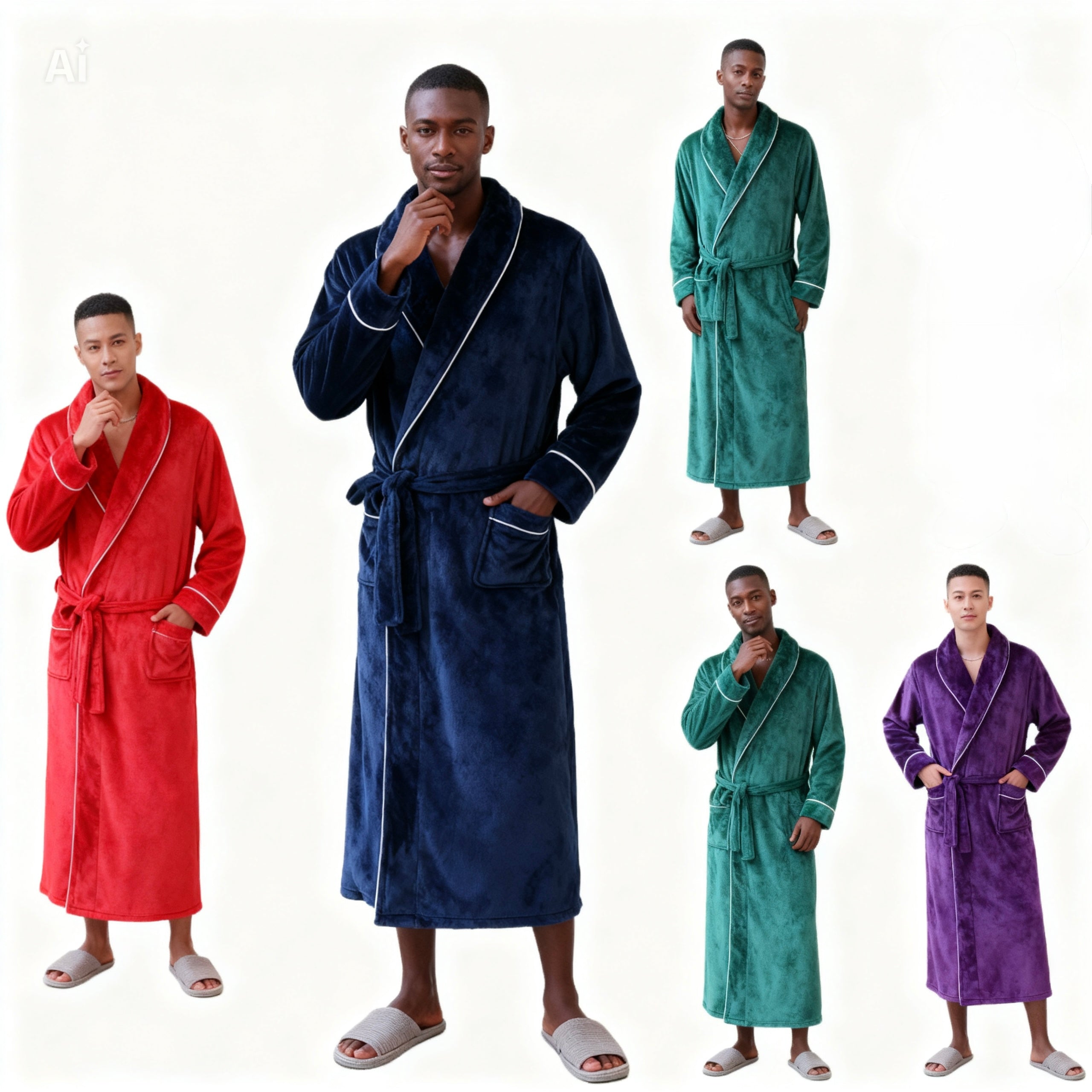 Double-Fleece Lounge Gown