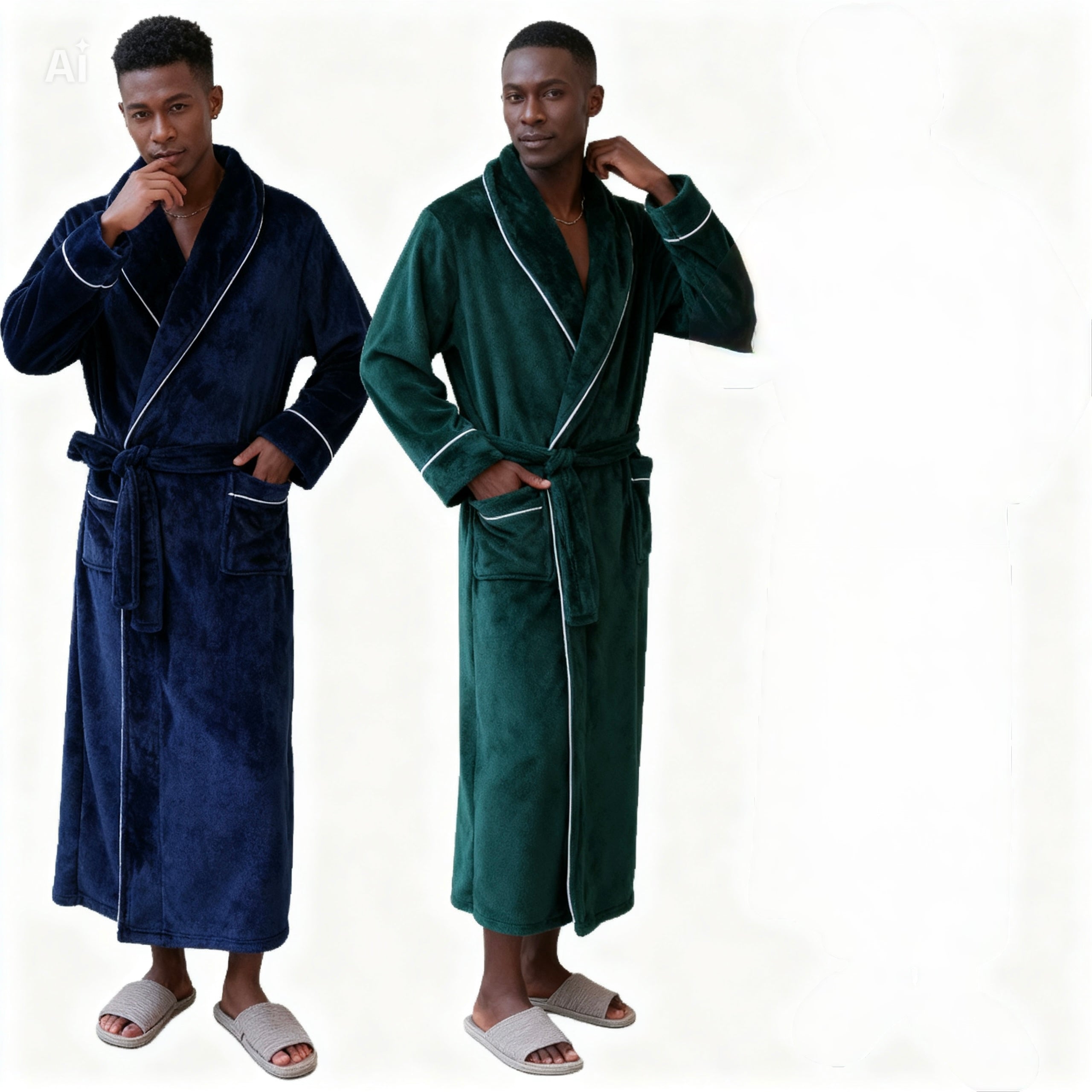 Double-Fleece Lounge Gown